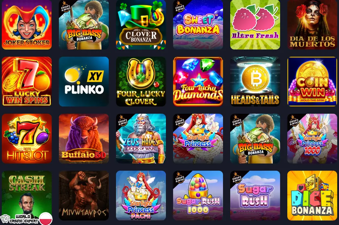 Automaty, gry na żywo, dostawcy w Vox Casino