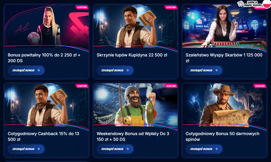 Bonusy dla polskich graczy w kasynie Boomerang Bet