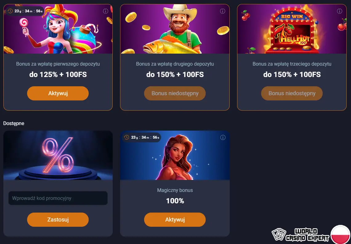 Bonusy dla polskich graczy od Vox Casino