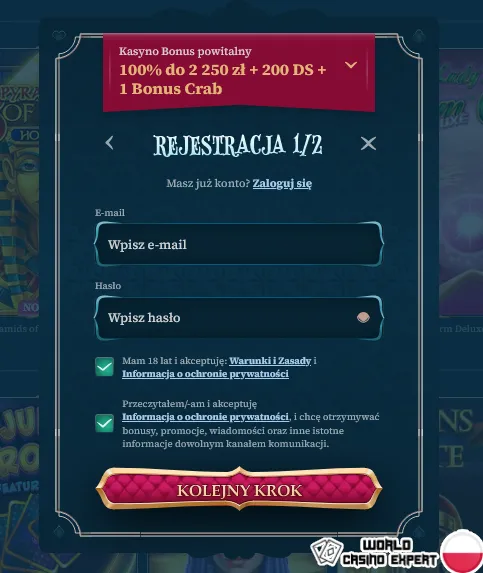 Jak odebrać bonus powitalny w BetAlice Casino