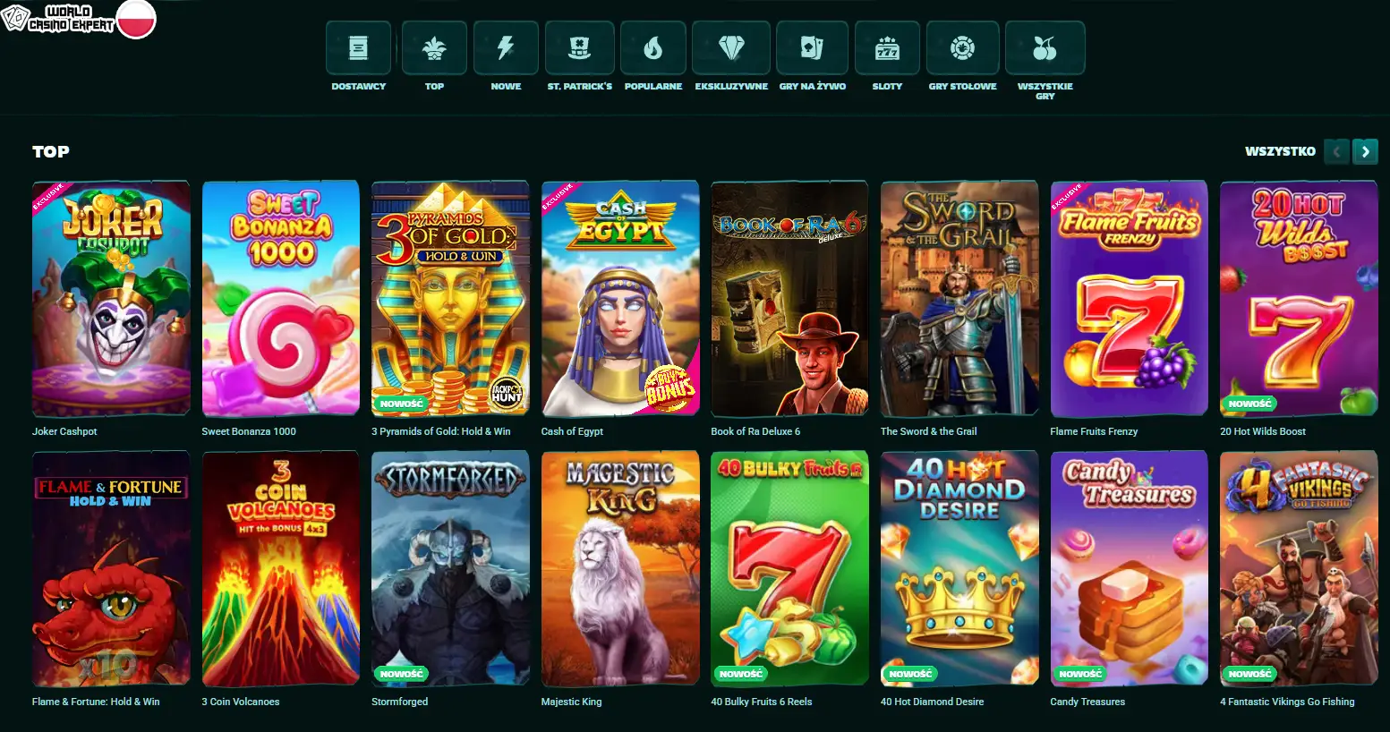 Gama gier w kasynie online Playio