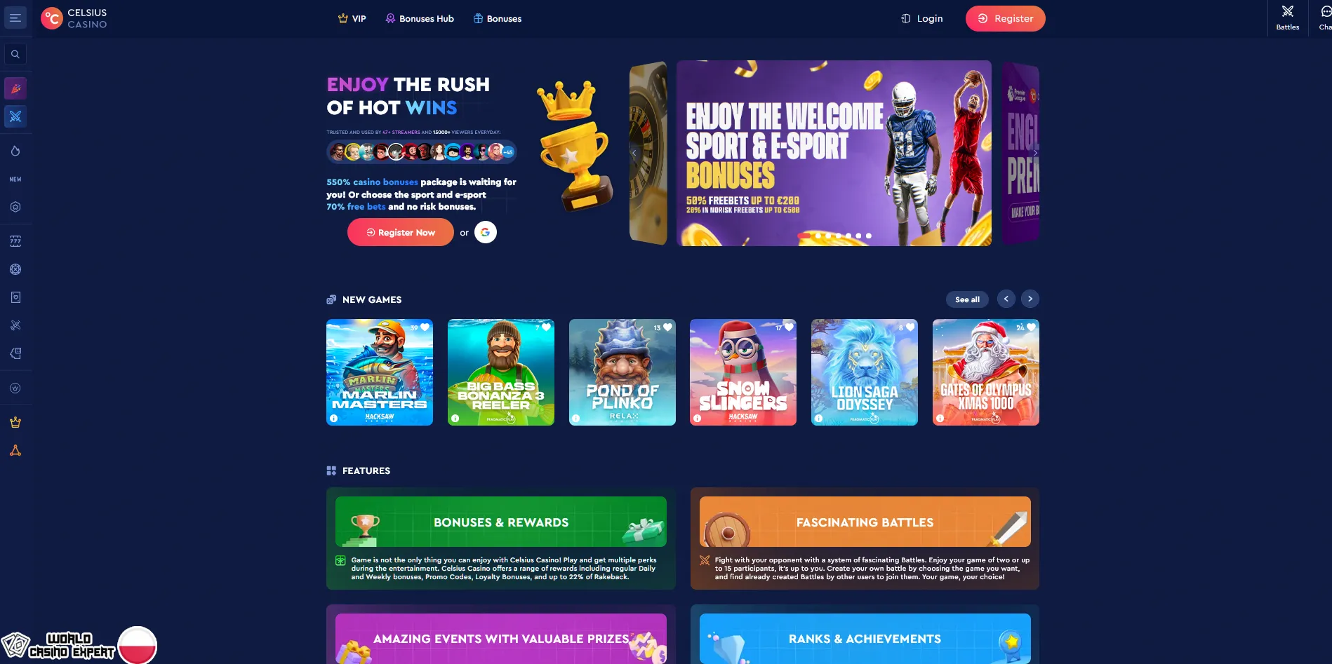 Recenzja kasyna online Celsius Casino