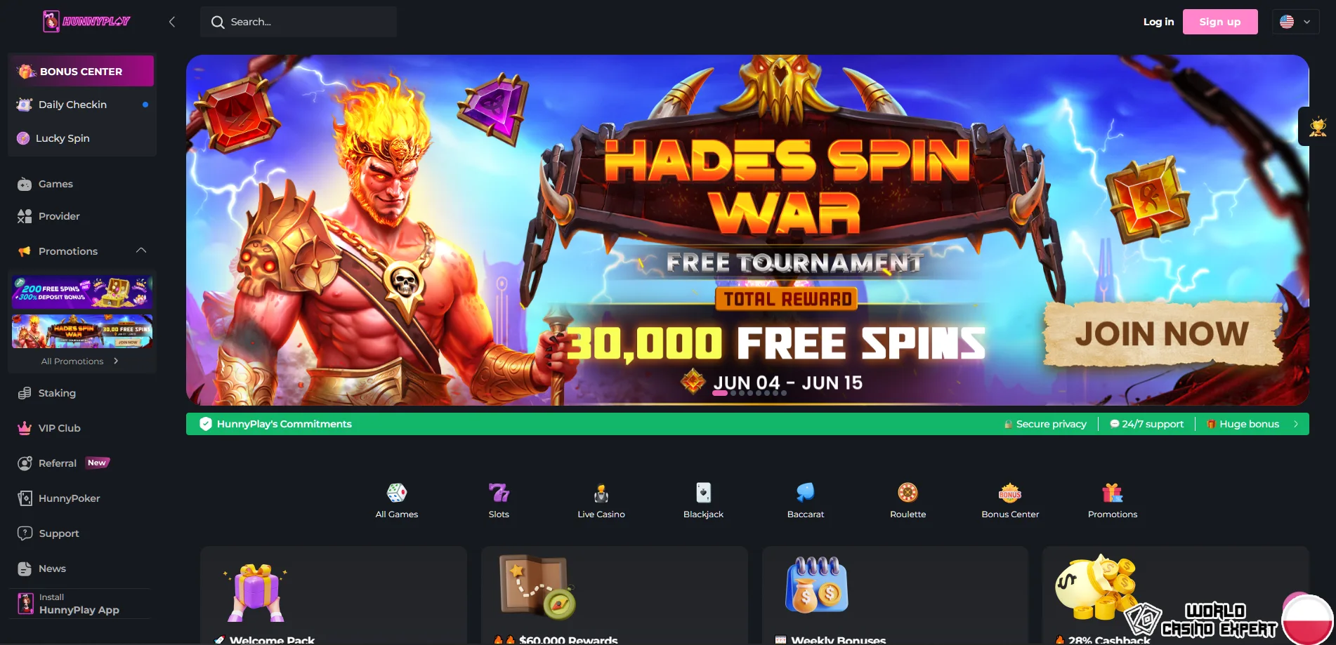 Recenzja kasyna online Hunny Play