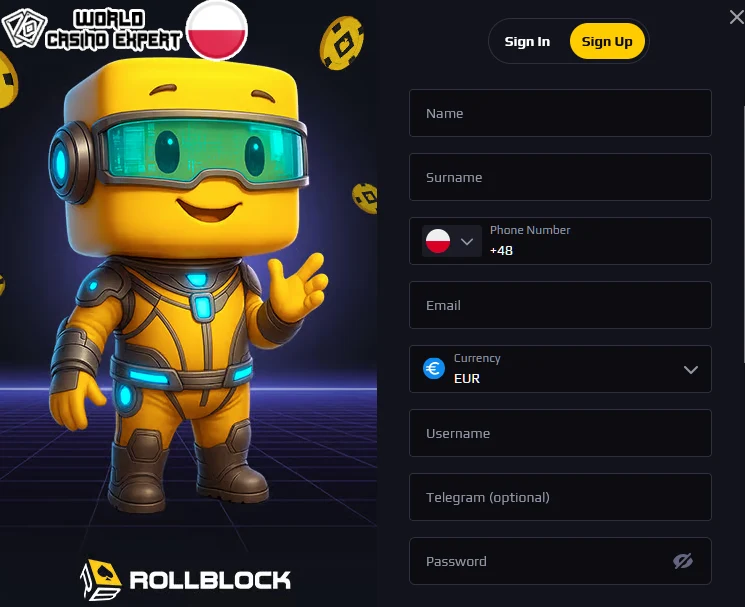 Jak zarejestrować się w kasynie Rollblock?