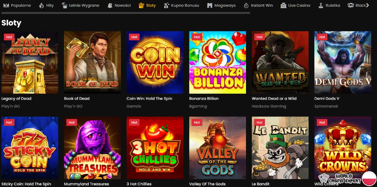Gry i Dostawcy w Wild Tokyo Casino