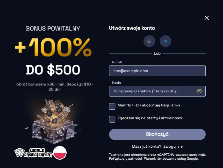 Procedura tworzenia konta i dostęp do panelu