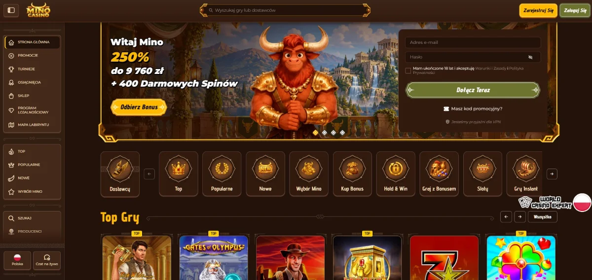 Mino Casino: recenzja i opinie