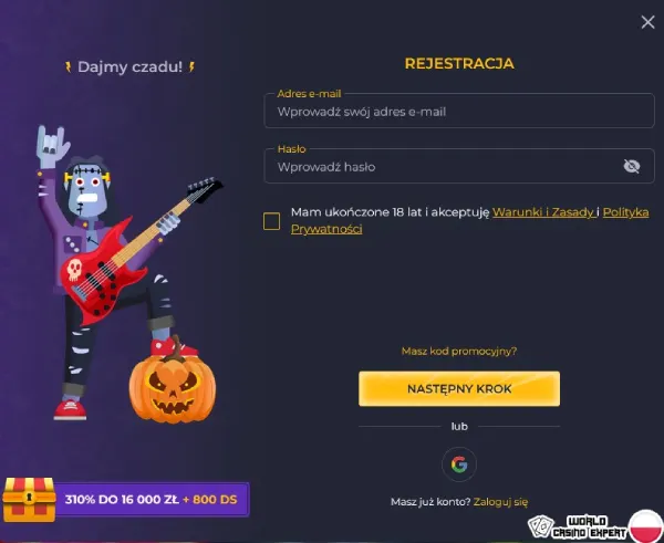 Rejestracja i weryfikacja konta | Rolling Slots